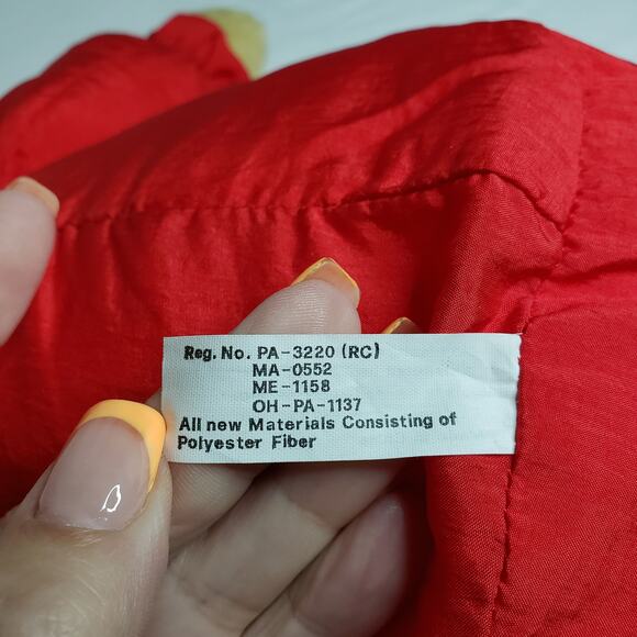 Vintage Gibson Cuddles Clown Bear Red Teddy Plush Stuffed Animal - Picture 6 of 7